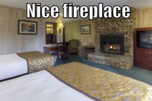 Gatlinburg Chalet Inn Fireplace ROom