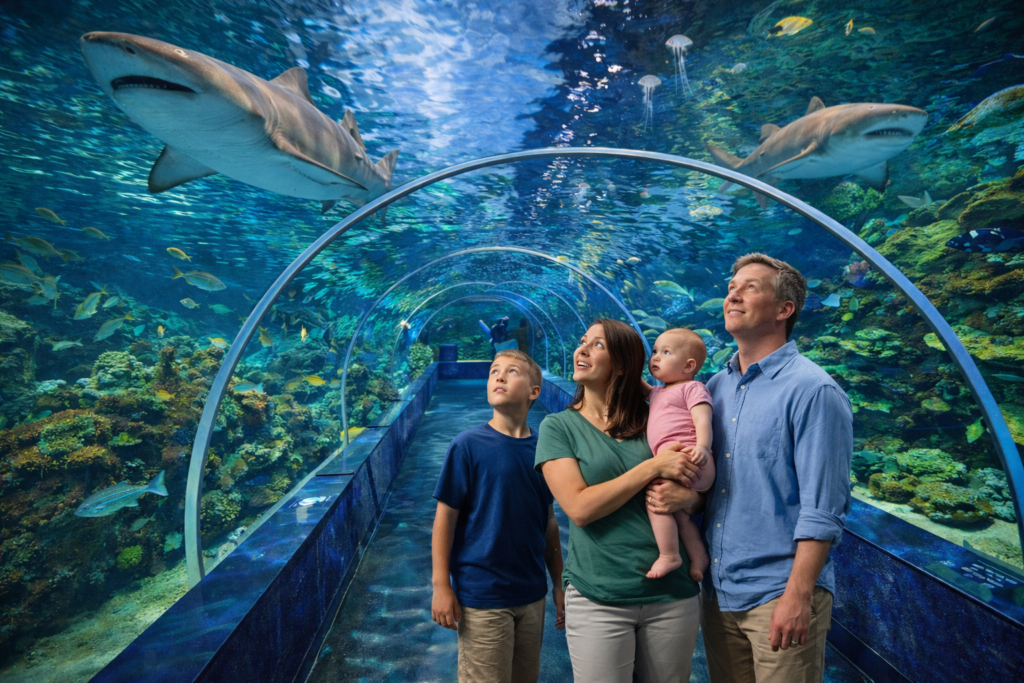 Family friendly things to do in Gatlinburg with kids aquarium mini golf
