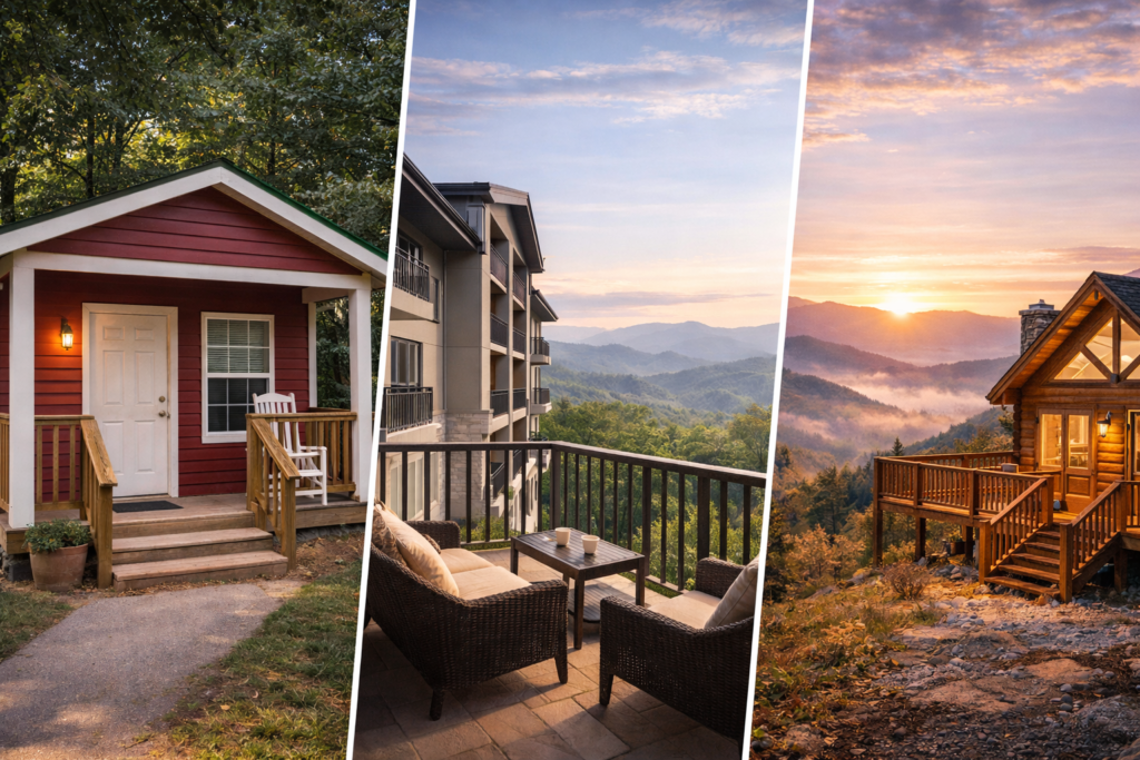 Budget, mid-range, and luxury places to stay in Gatlinburg Tennessee