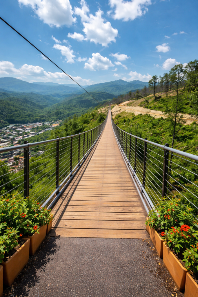Top attractions in Gatlinburg including SkyBridge Anakeesta and aquarium